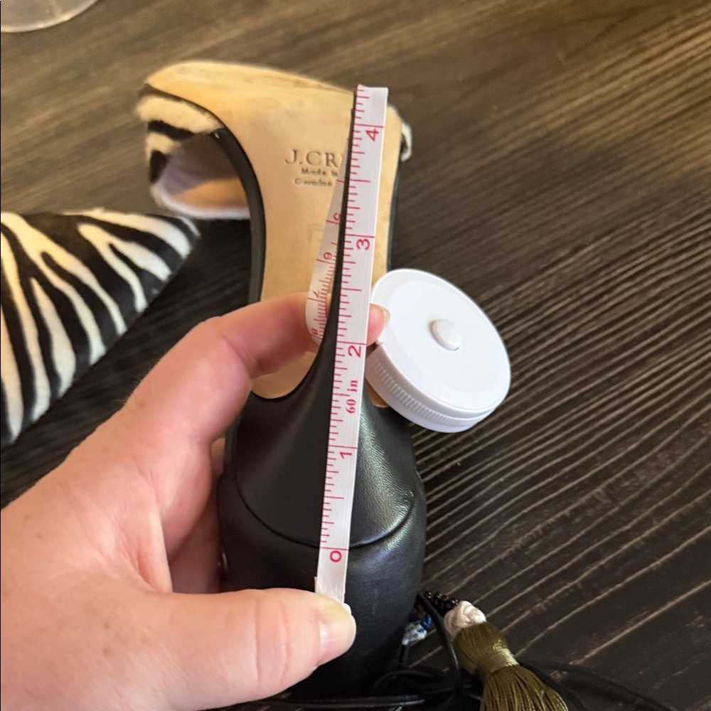 J. Crew Zebra Print Women's Shoes with Tassels - Picture 10 of 10